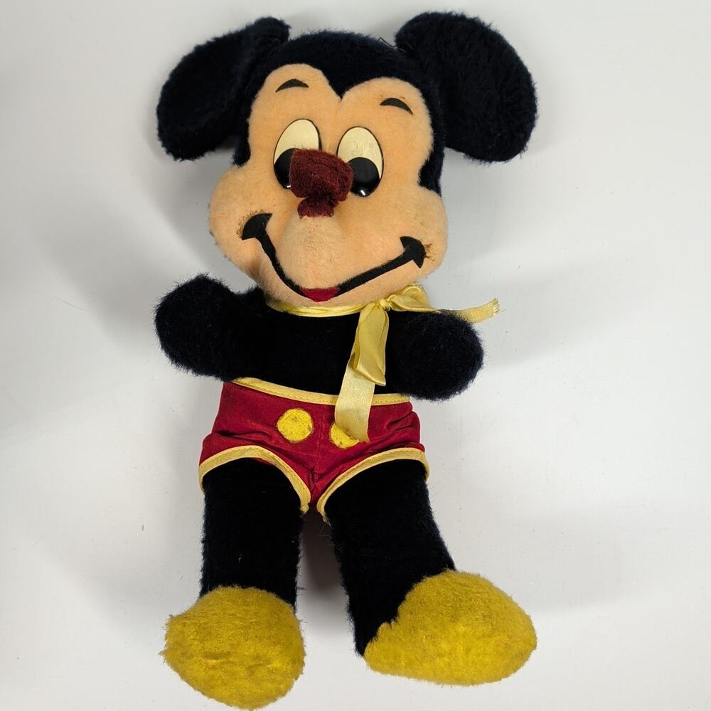 Vintage 1950s Mickey Mouse Plush California Stuffed Toys Walt Disney Rare